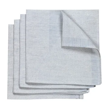Metric ナプキン 47x47 cm 4枚セット - Blue-white - NJRD | 二オール