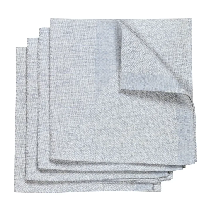 Metric ナプキン 47x47 cm 4枚セット - Blue-white - NJRD | 二オール