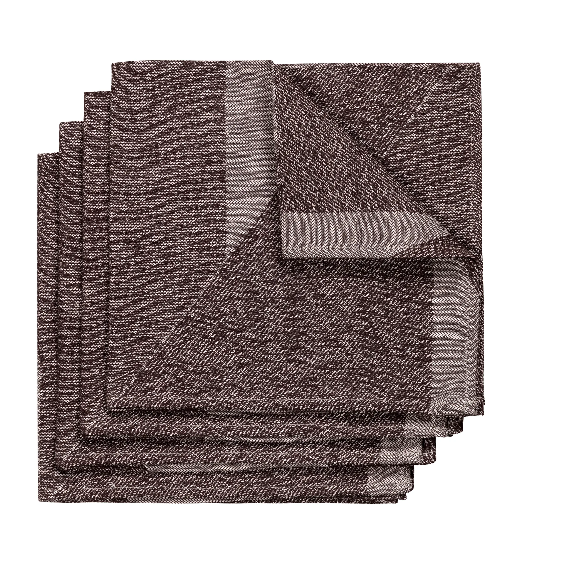 Metric ナプキン 47x47 cm 4枚セット, Brown-white NJRD | 二オール