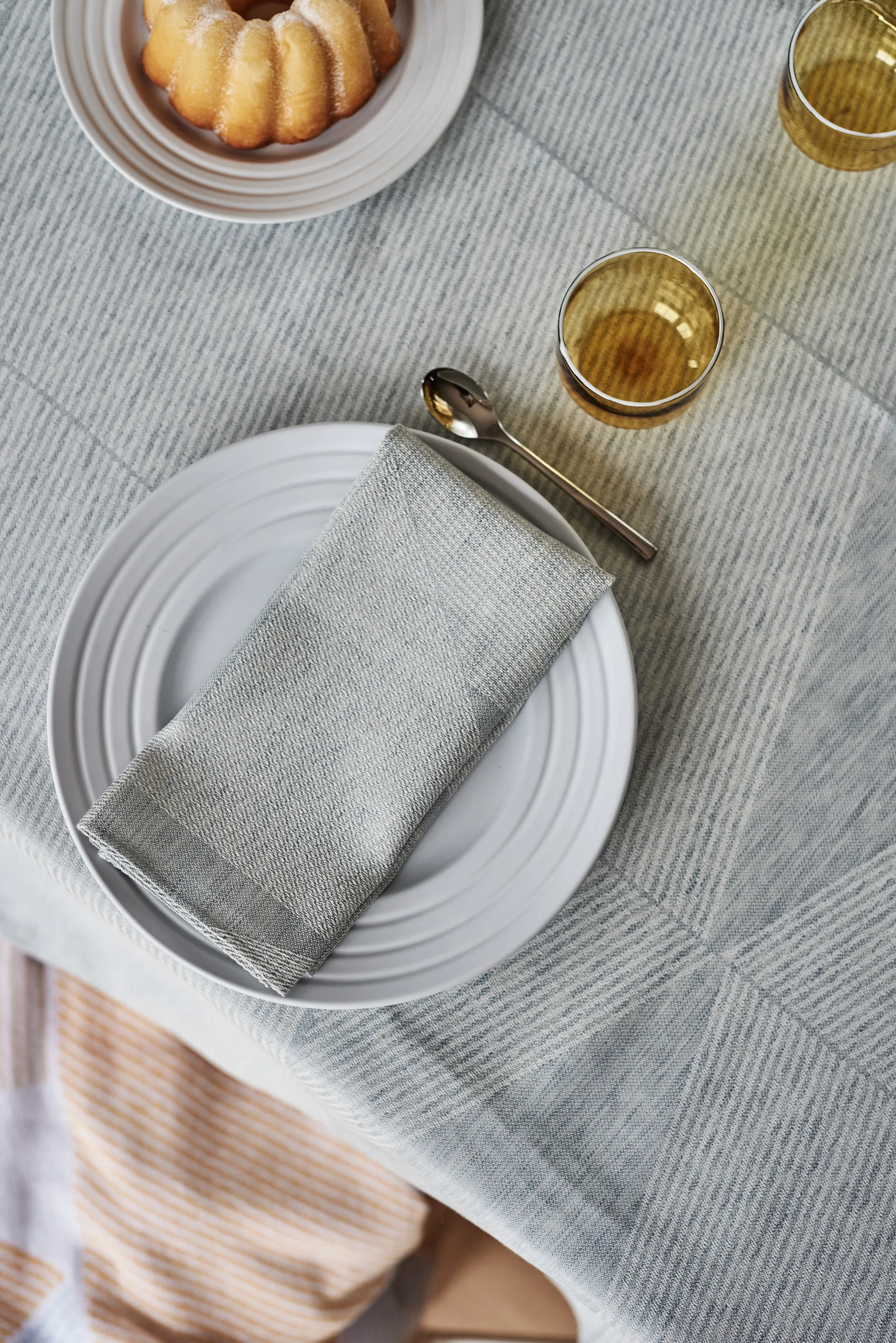 Metric ナプキン 47x47 cm 4-pack, Blue-white NJRD | 二オール