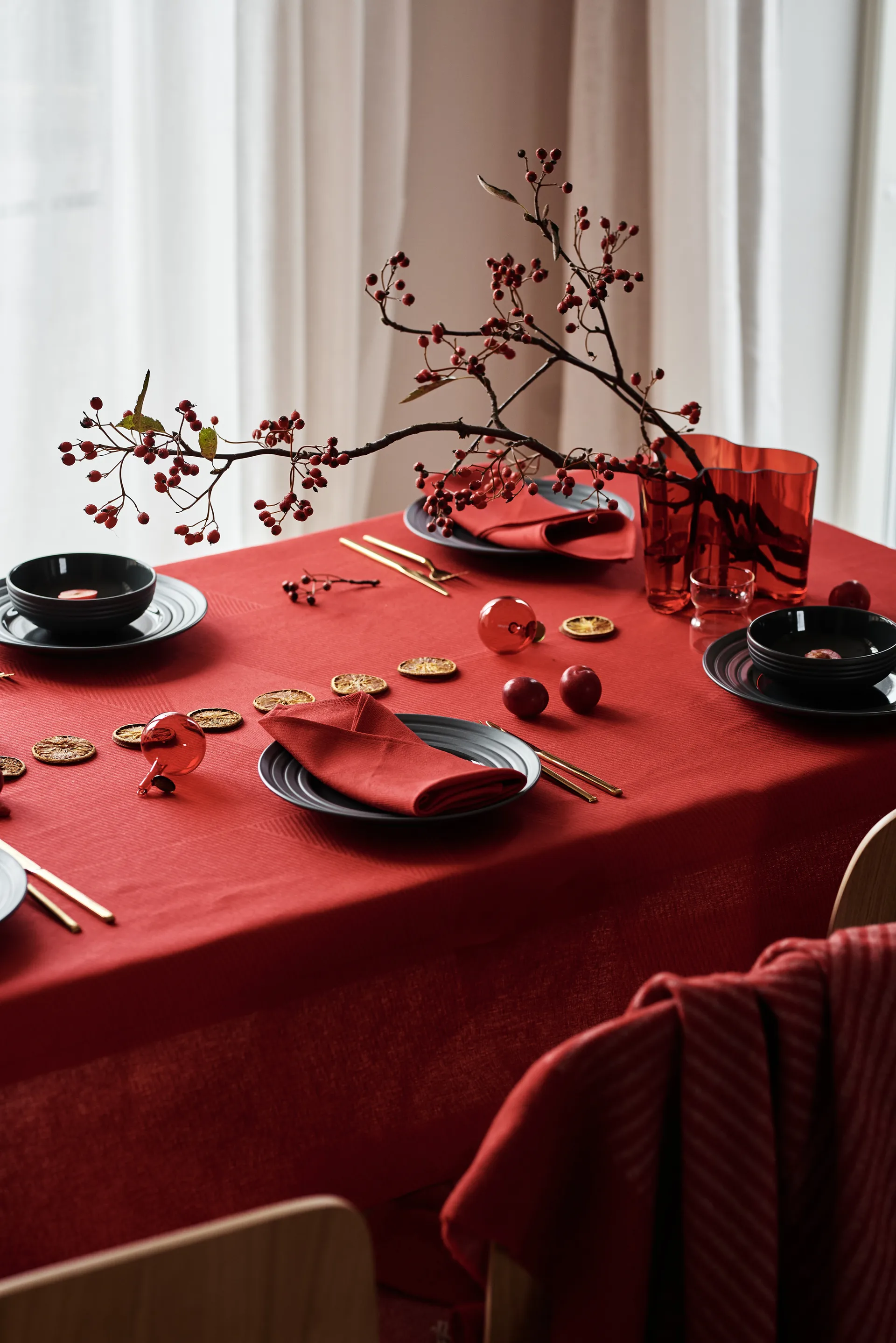 Metric ナプキン 47x47 cm 4-pack, Red NJRD | 二オール