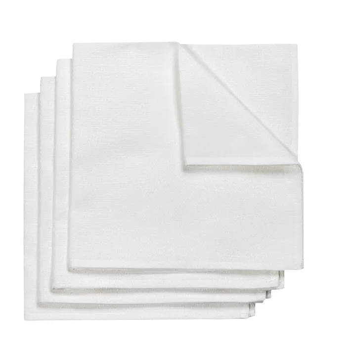 Metric ナプキン 47x47 cm 4枚セット - White - NJRD | 二オール