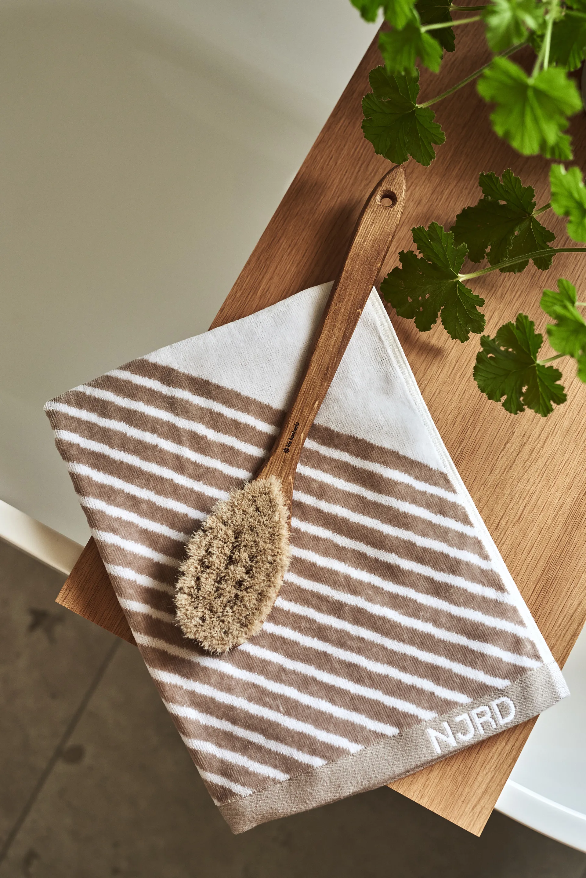 Stripes キッチンタオル 4枚セット - Beige,  NJRD