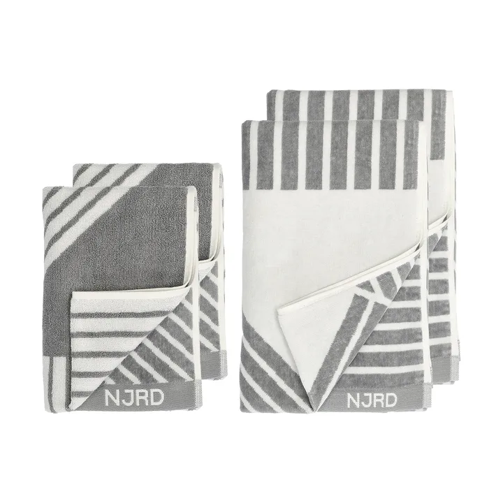 Stripes キッチンタオル 4枚セット - Gray - NJRD