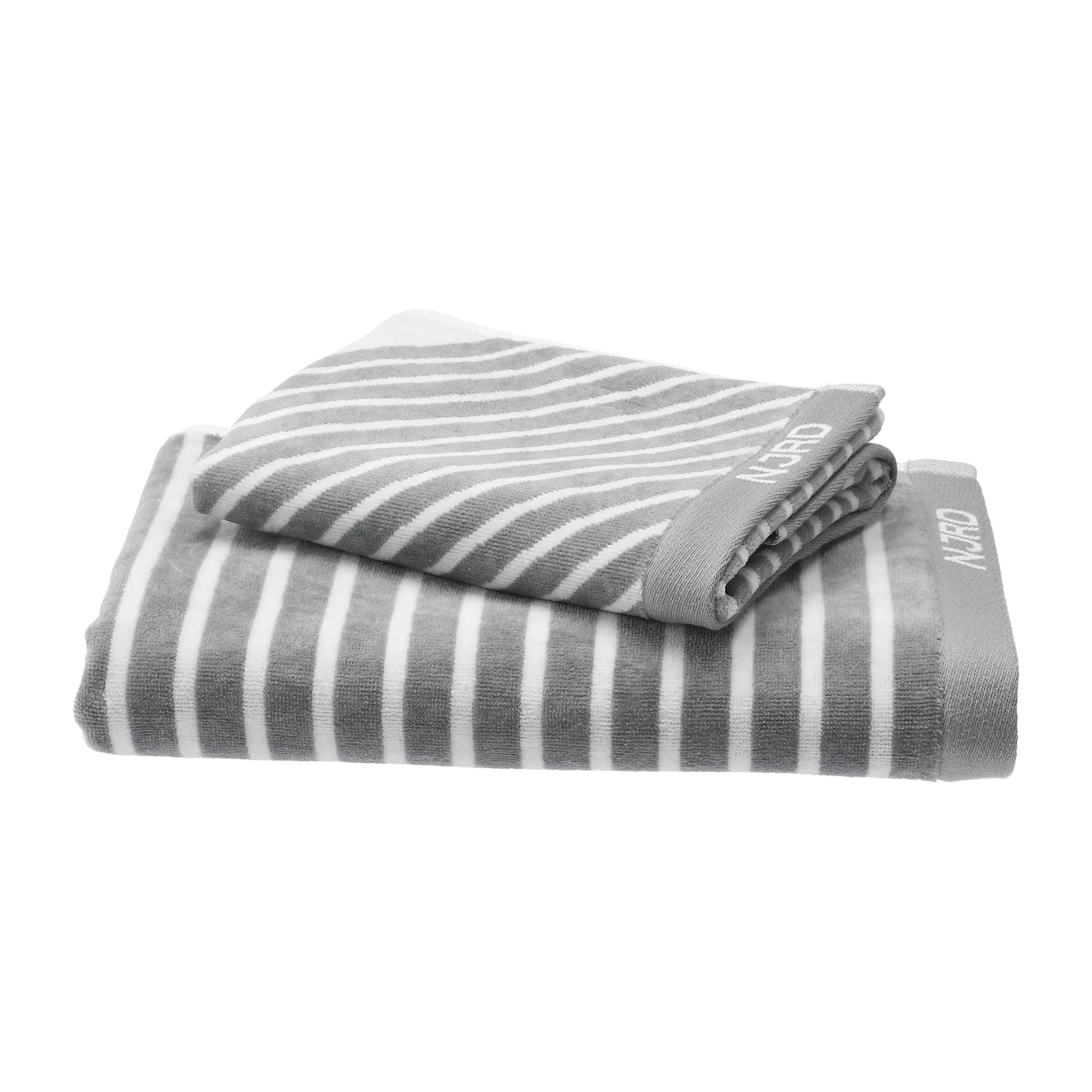 Stripes キッチンタオル 4枚セット - Gray,  NJRD