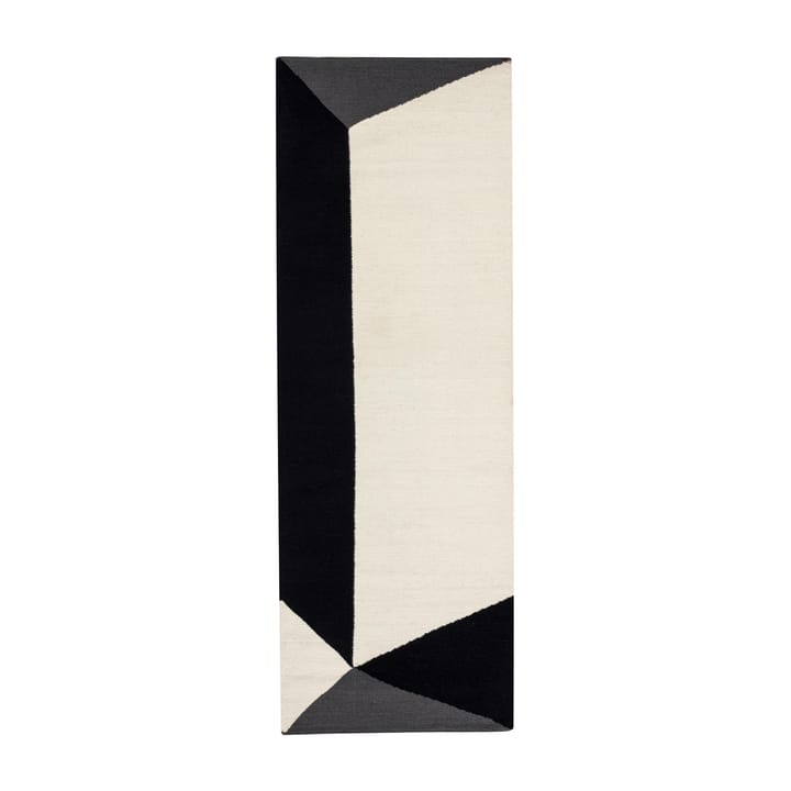 Triangles ブロック キリム ラグ ナチュラル ホワイト - 80x240 cm - NJRD | 二オール