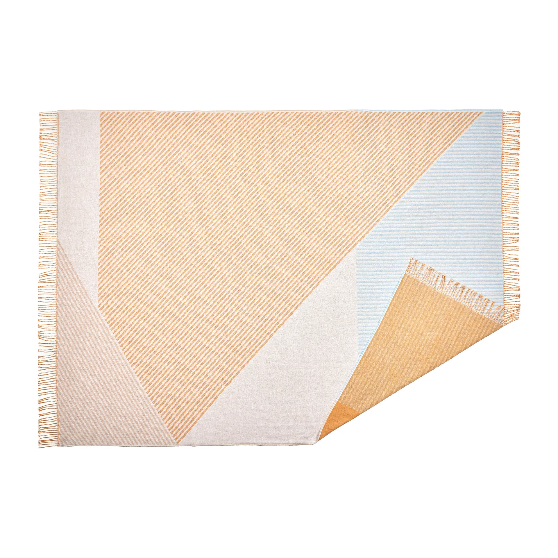 ストライプ コットンスロー, Yellow NJRD | 二オール