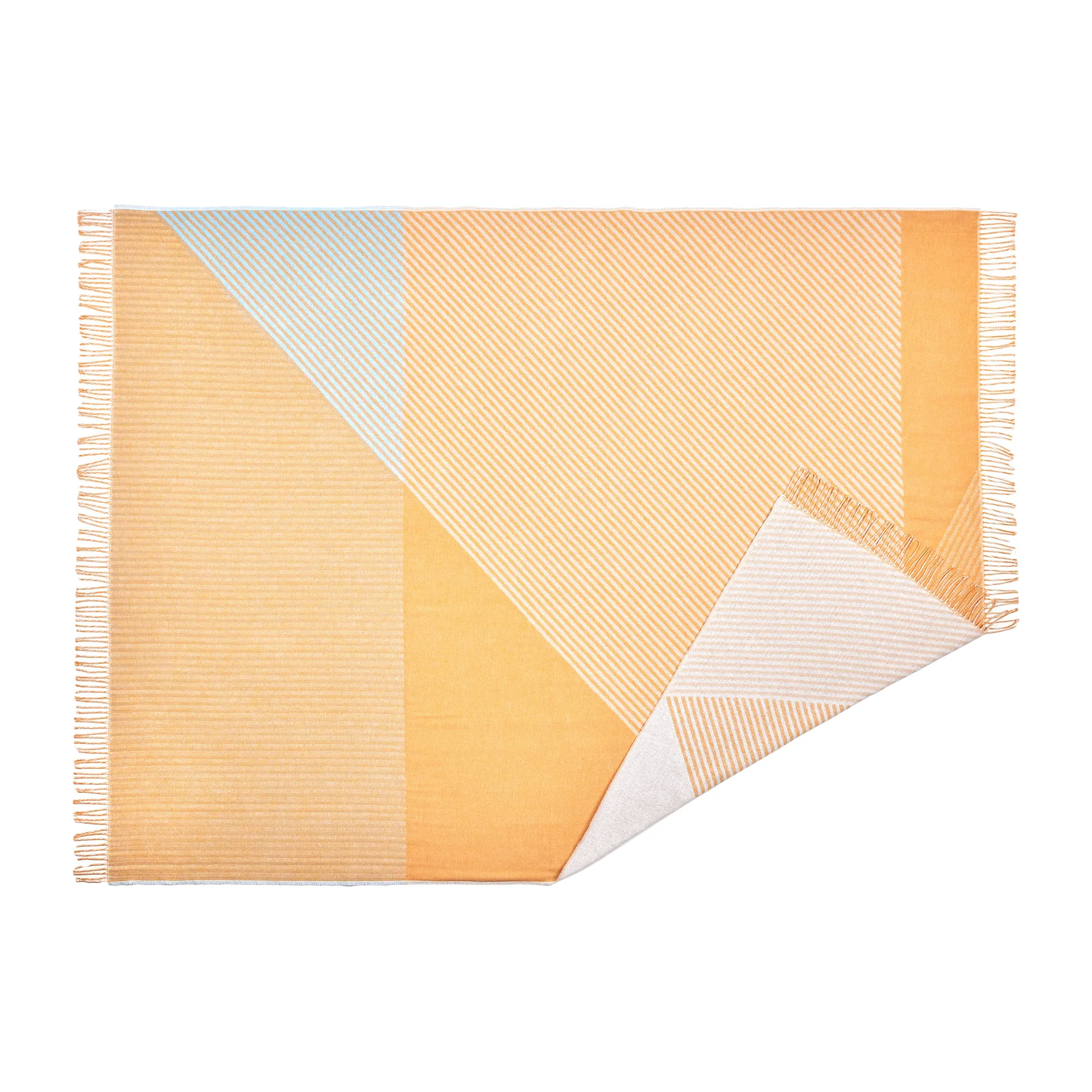 ストライプ コットンスロー, Yellow NJRD | 二オール