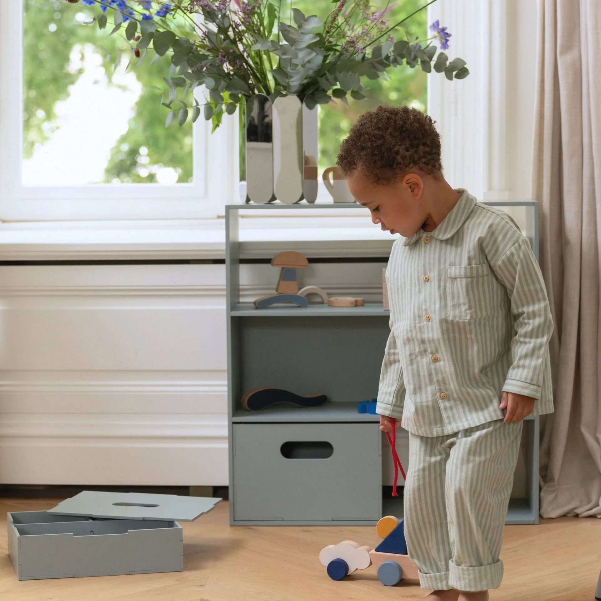 Kiddo Shelving 子供用 シェルフ, Olive green Nofred