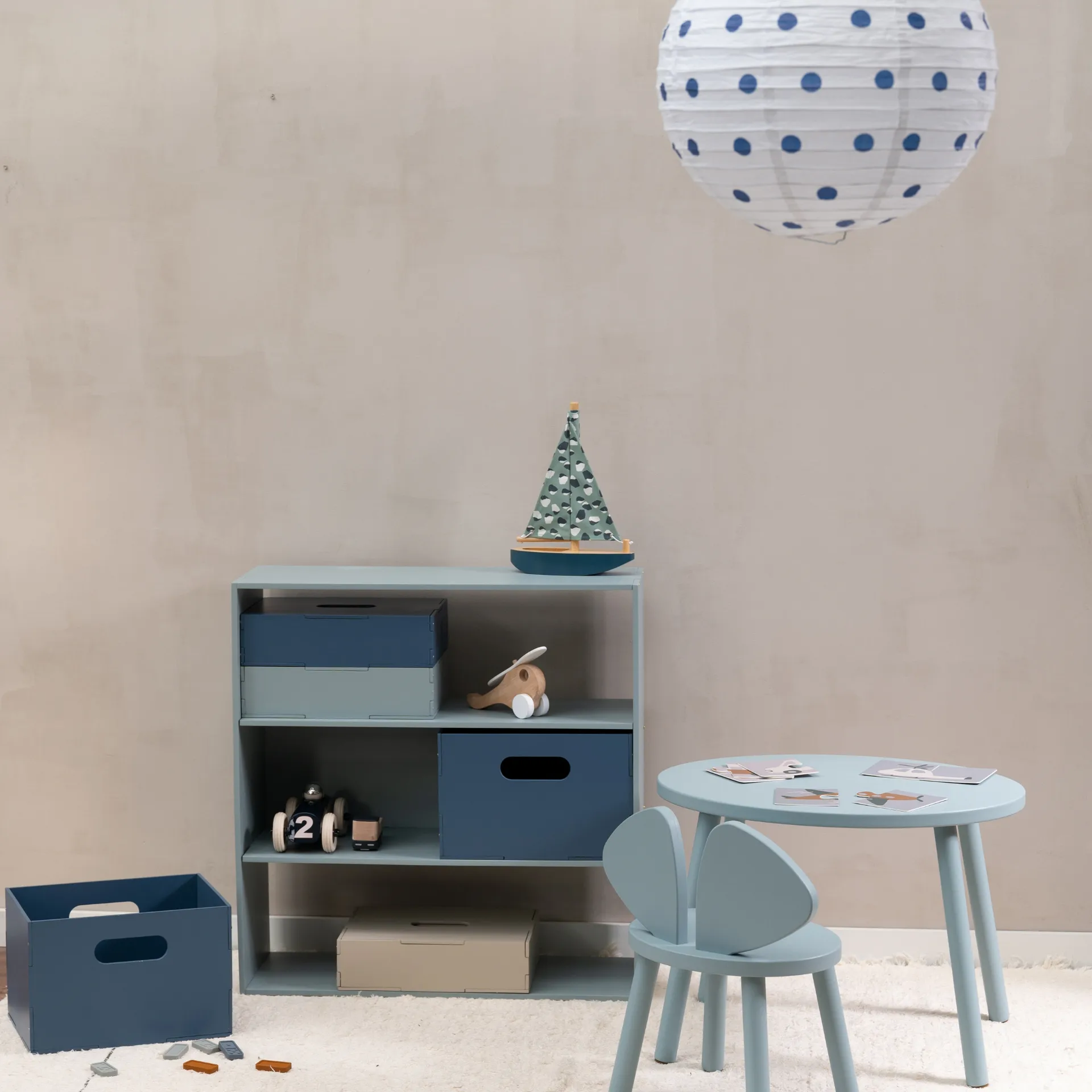 Mouse セット 子供用チェア + テーブル, Olive green Nofred