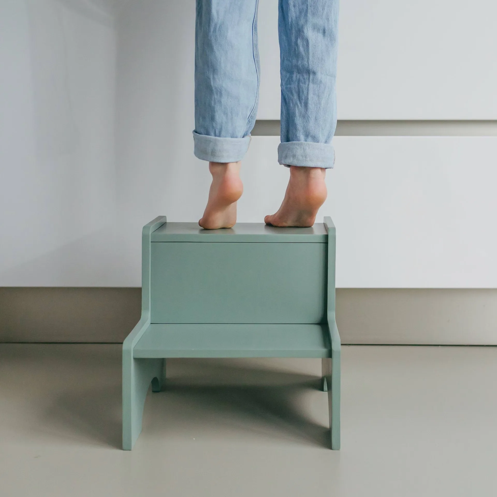 Step Up 子供用スツール 踏み台, Olive green Nofred
