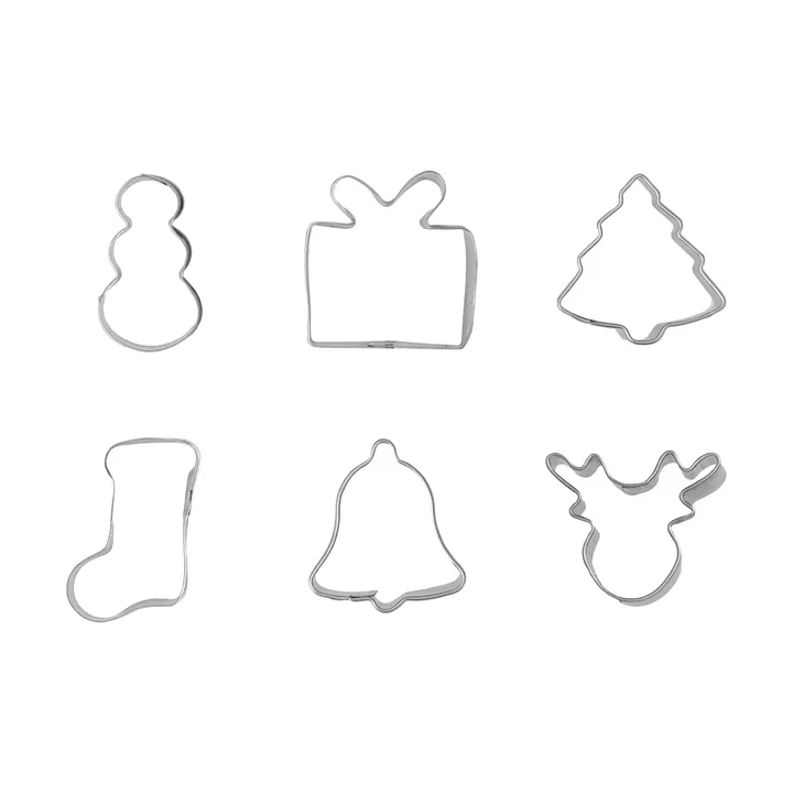 BAKE ジンジャーブレッドクッキー型 - Christmas, mini, 6 pieces - Nordwik | ノードウィック
