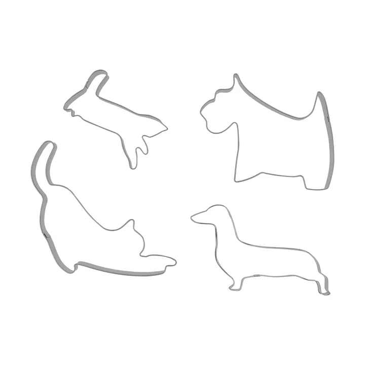BAKE ジンジャーブレッドクッキー型 - Pets, 4 pieces - Nordwik | ノードウィック