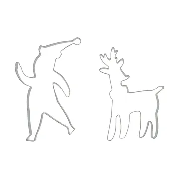 BAKE ジンジャーブレッドクッキー型 - Santa & reindeer, 2 pieces - Nordwik | ノードウィック