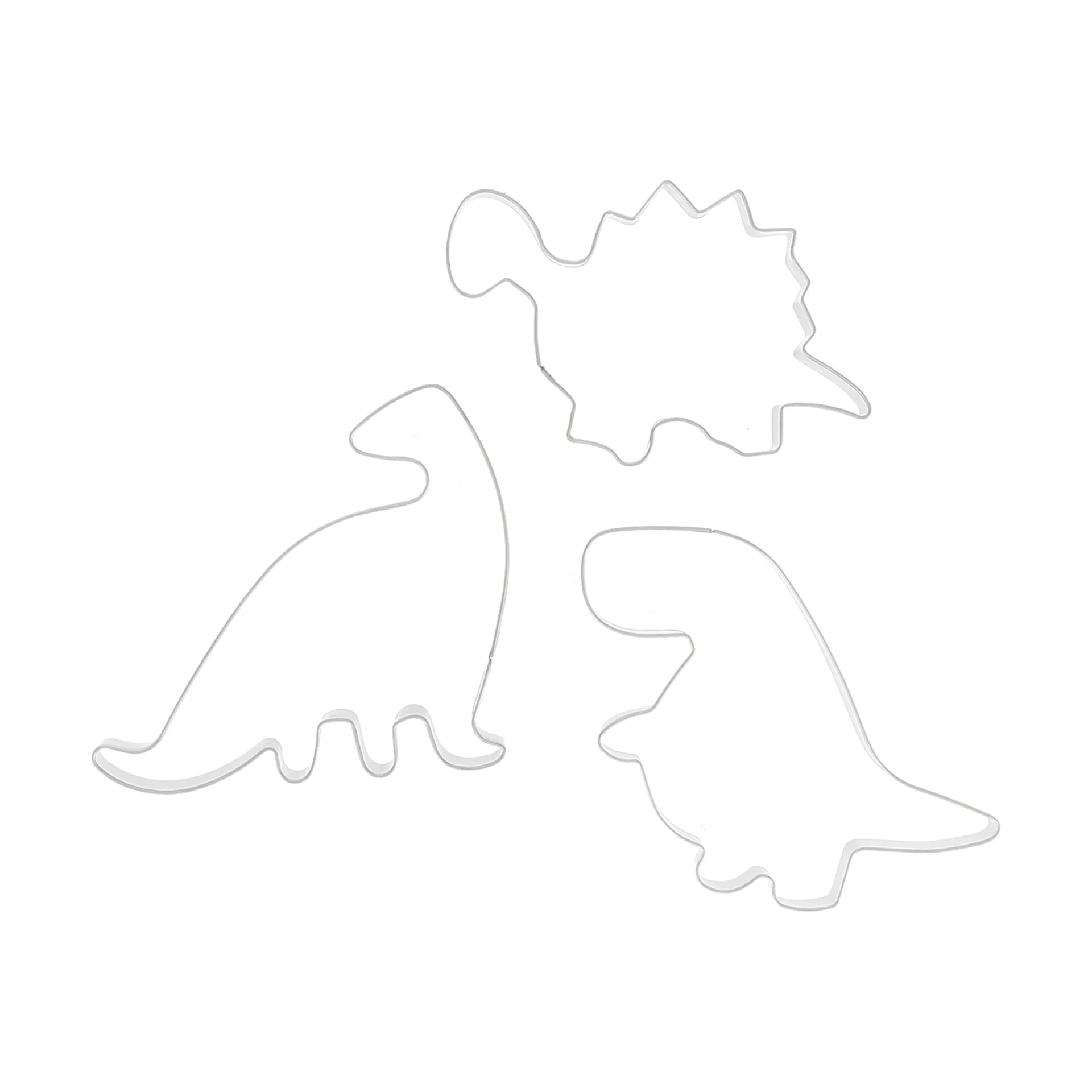 Nordwik ジンジャーブレッドカッター 恐竜 3個, Stainless steel Nordwik