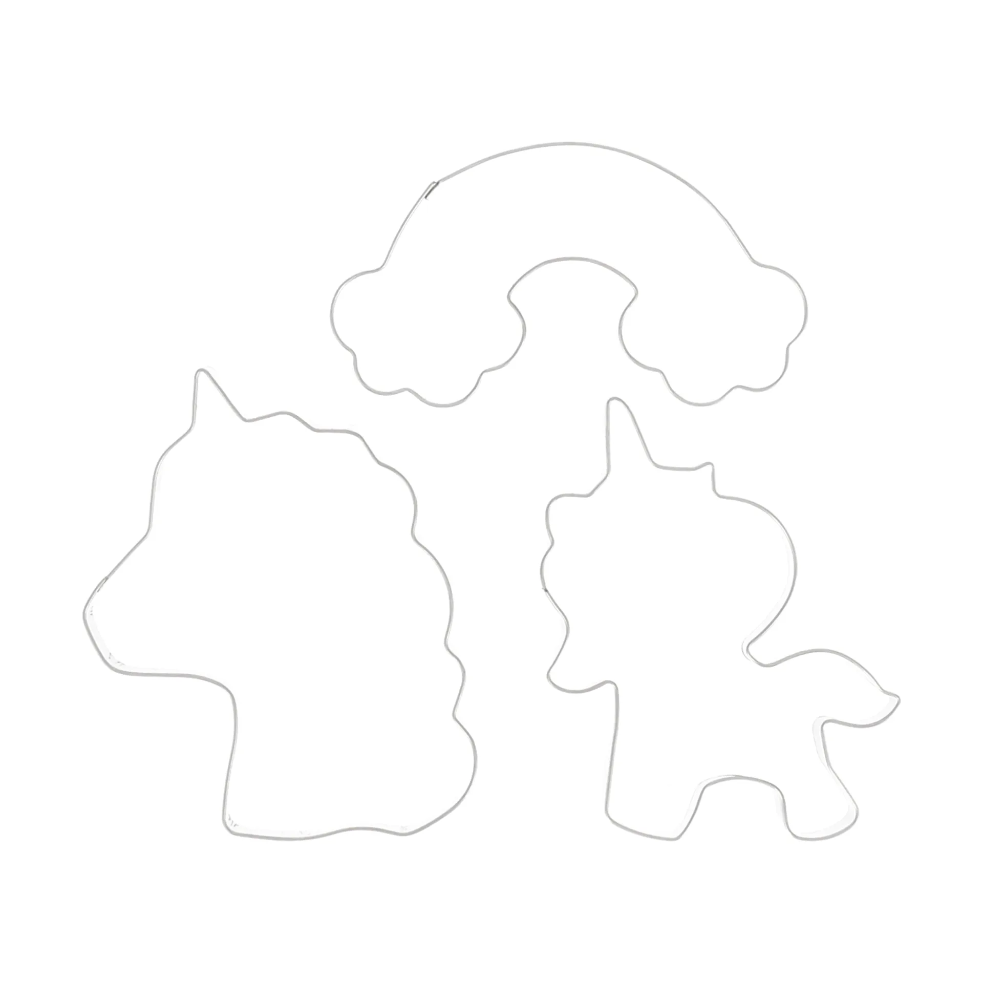 Nordwik ジンジャーブレッドカッター ユニコーン 3個, Stainless steel Nordwik