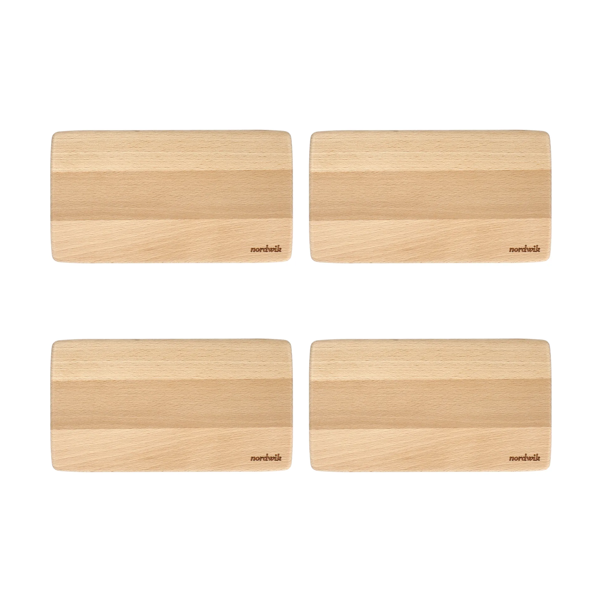 Nordwik サンドイッチトレー beech 4個セット, 20x11x0,8cm Nordwik