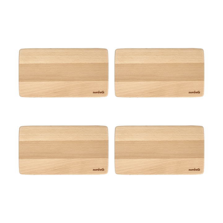 Nordwik サンドイッチトレー beech 4個セット - 20x11x0,8cm - Nordwik