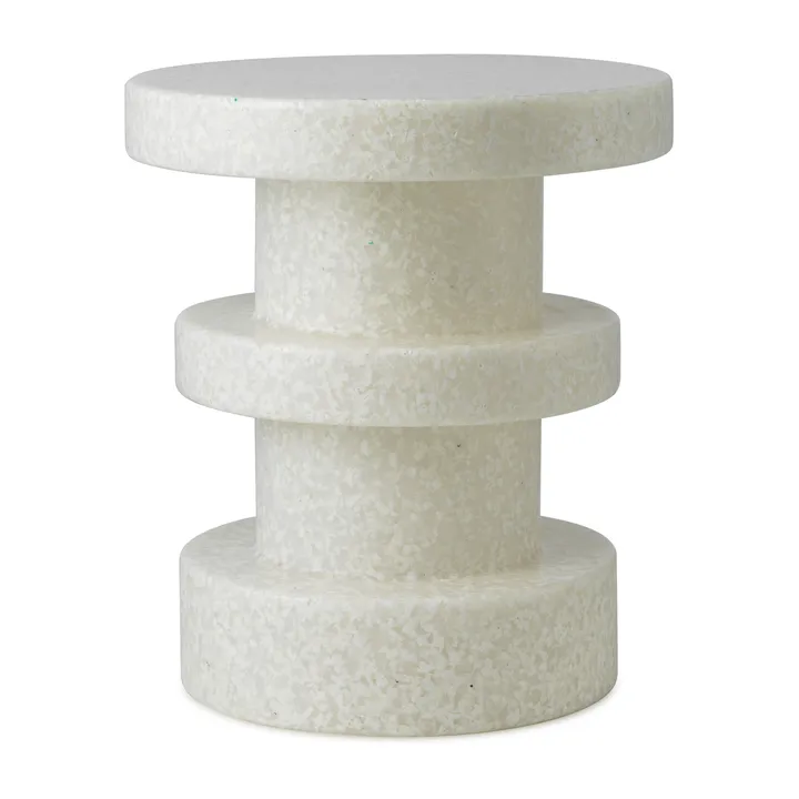 Bit Stack ラウンド スツール - White-white, Ø36x42 cm - Normann Copenhagen | ノーマンコペンハーゲン