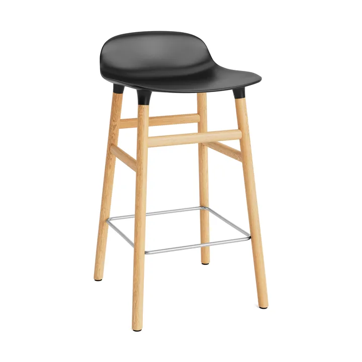 Form バースツール オークレッグ - Black - Normann Copenhagen | ノーマンコペンハーゲン