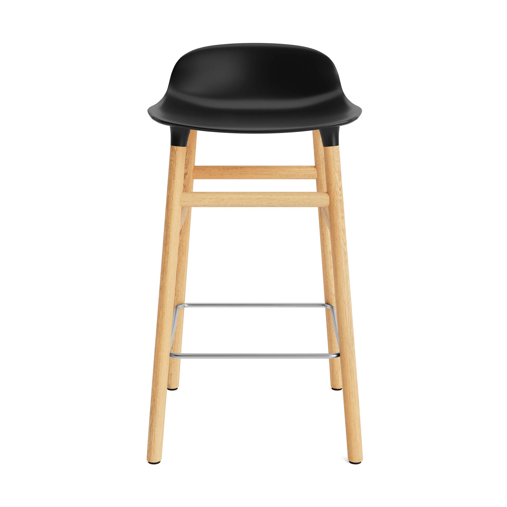 Form バースツール オークレッグ, Black Normann Copenhagen | ノーマンコペンハーゲン