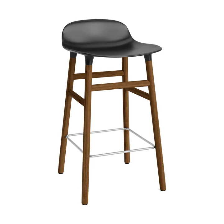 Form バースツール ウォルナッツレッグ - Black - Normann Copenhagen | ノーマンコペンハーゲン
