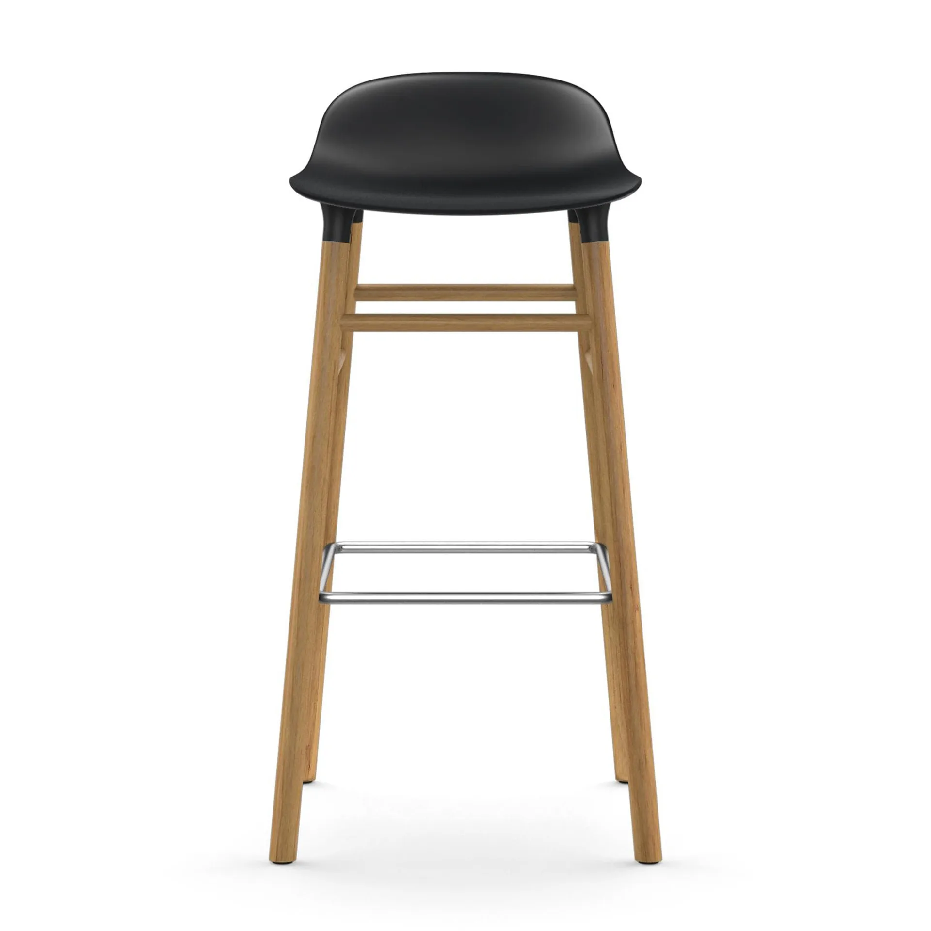 Form バースツール オークレッグ, Black Normann Copenhagen | ノーマンコペンハーゲン