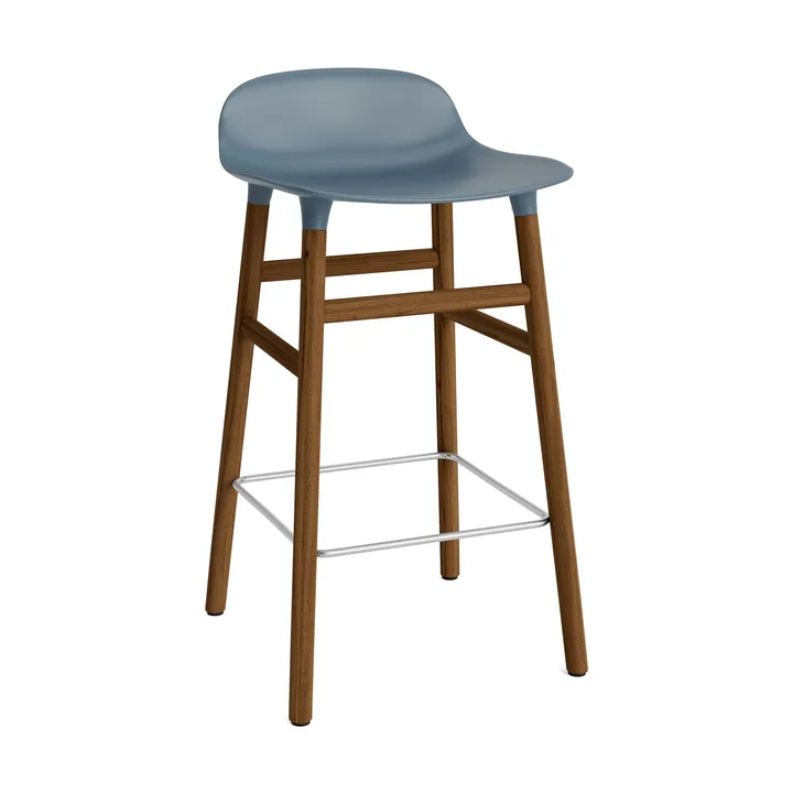 Form バースツール ウォルナッツレッグ - Blue - Normann Copenhagen | ノーマンコペンハーゲン