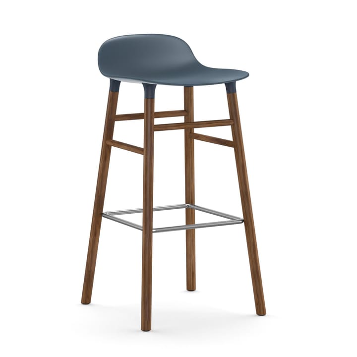 Form バースツール ウォルナッツレッグ - Blue - Normann Copenhagen | ノーマンコペンハーゲン