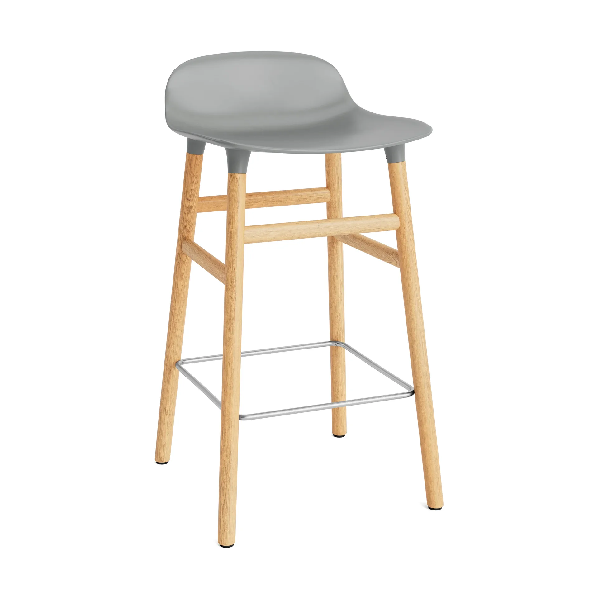 Form バースツール オークレッグ, Grey Normann Copenhagen | ノーマンコペンハーゲン