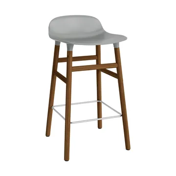 Form バースツール ウォルナッツレッグ - Grey - Normann Copenhagen | ノーマンコペンハーゲン