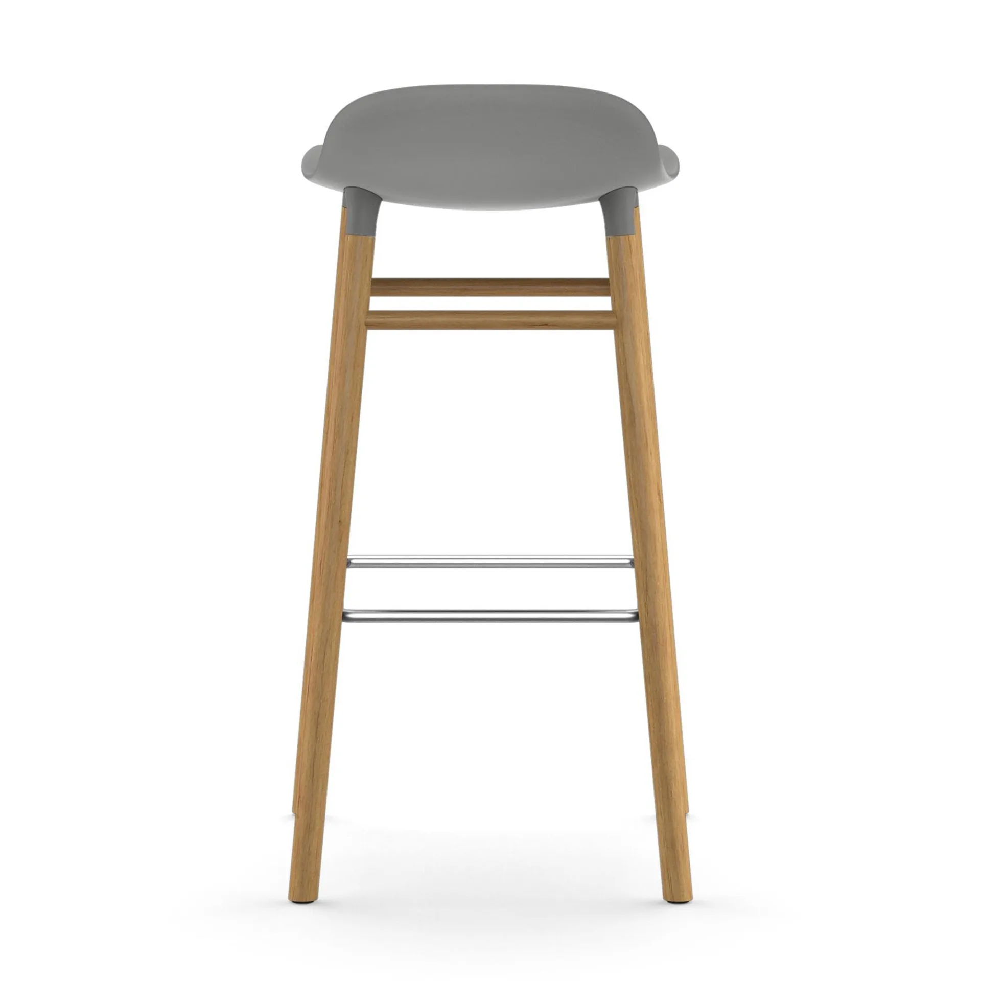 Form バースツール オークレッグ, Grey Normann Copenhagen | ノーマンコペンハーゲン