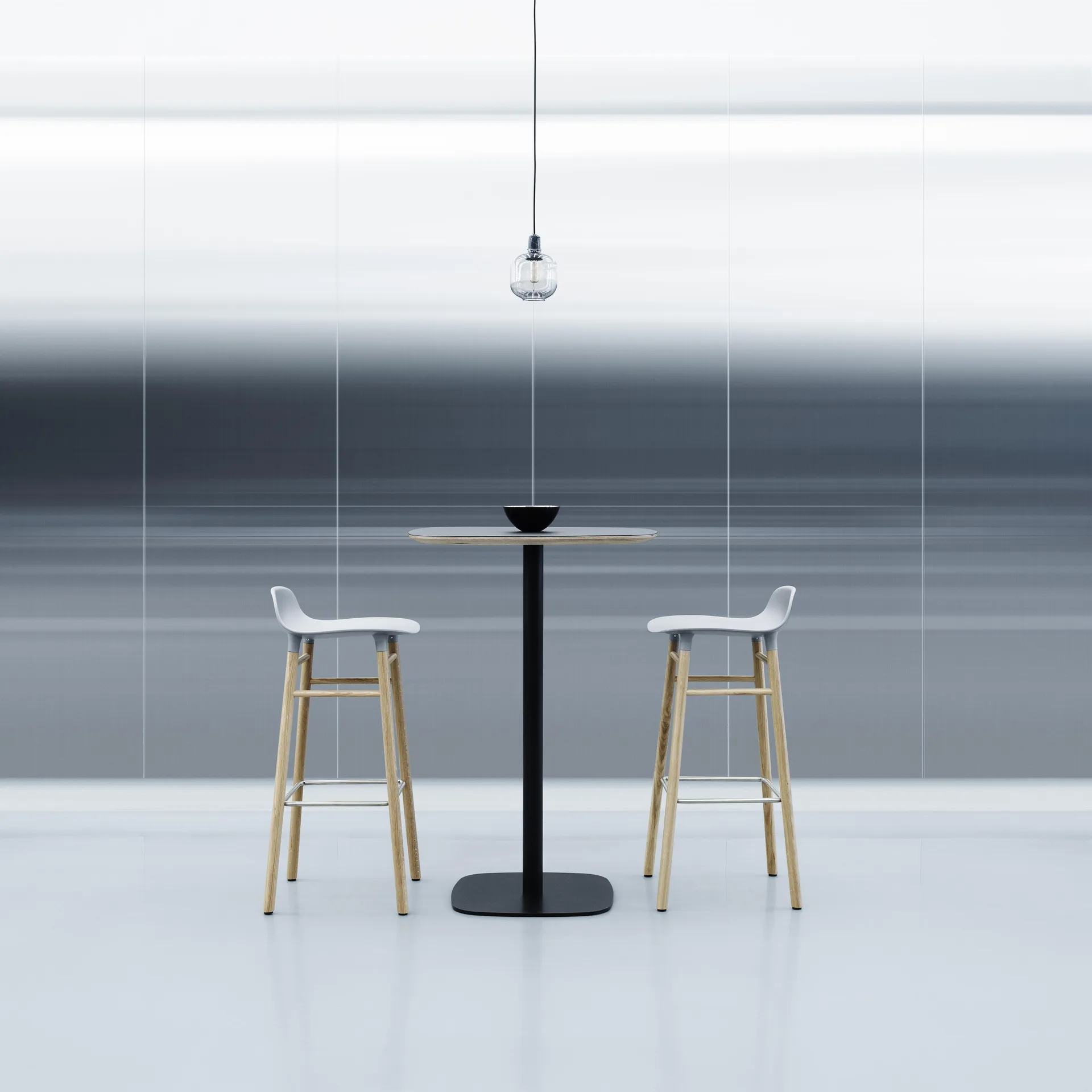 Form バースツール オークレッグ, Grey Normann Copenhagen | ノーマンコペンハーゲン