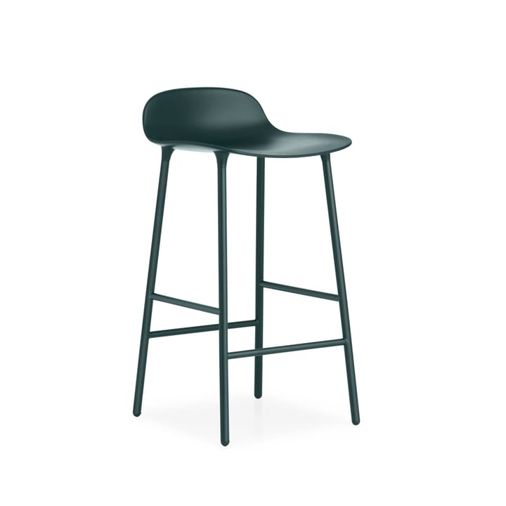Form バースツール low - Green, green-coated steel legs - Normann Copenhagen | ノーマンコペンハーゲン