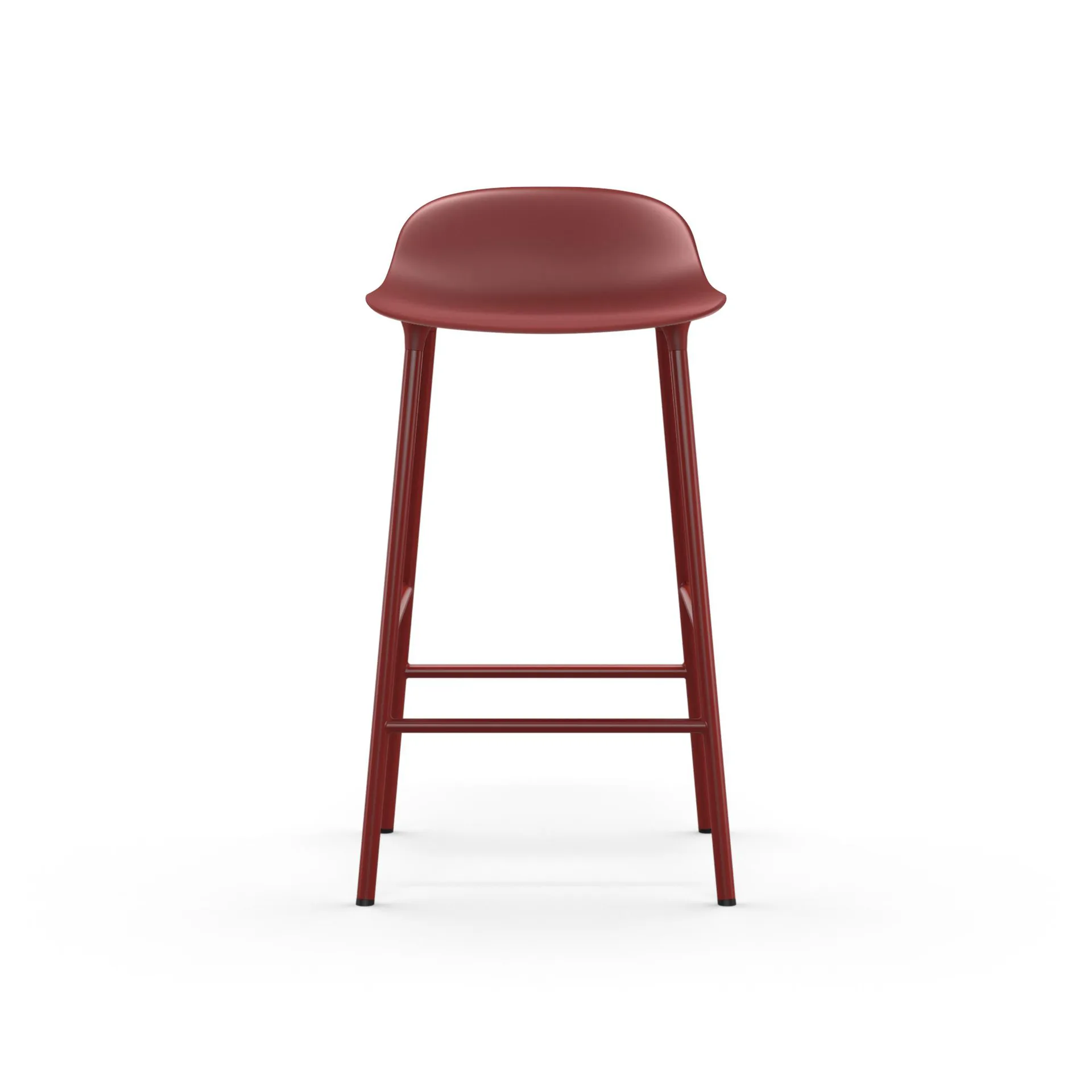 Form バースツール low, Red, red-coated steel legs Normann Copenhagen | ノーマンコペンハーゲン