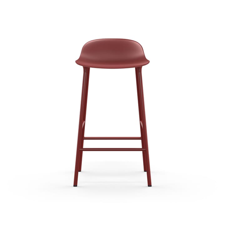 Form バースツール low, Red, red-coated steel legs Normann Copenhagen | ノーマンコペンハーゲン