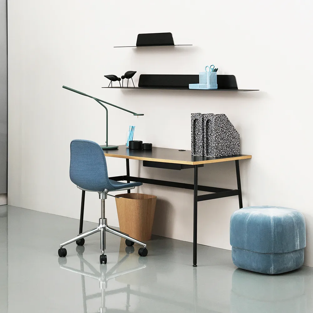 Journal デスク, Grey, laminate, grey steel legs and drawer Normann Copenhagen | ノーマンコペンハーゲン