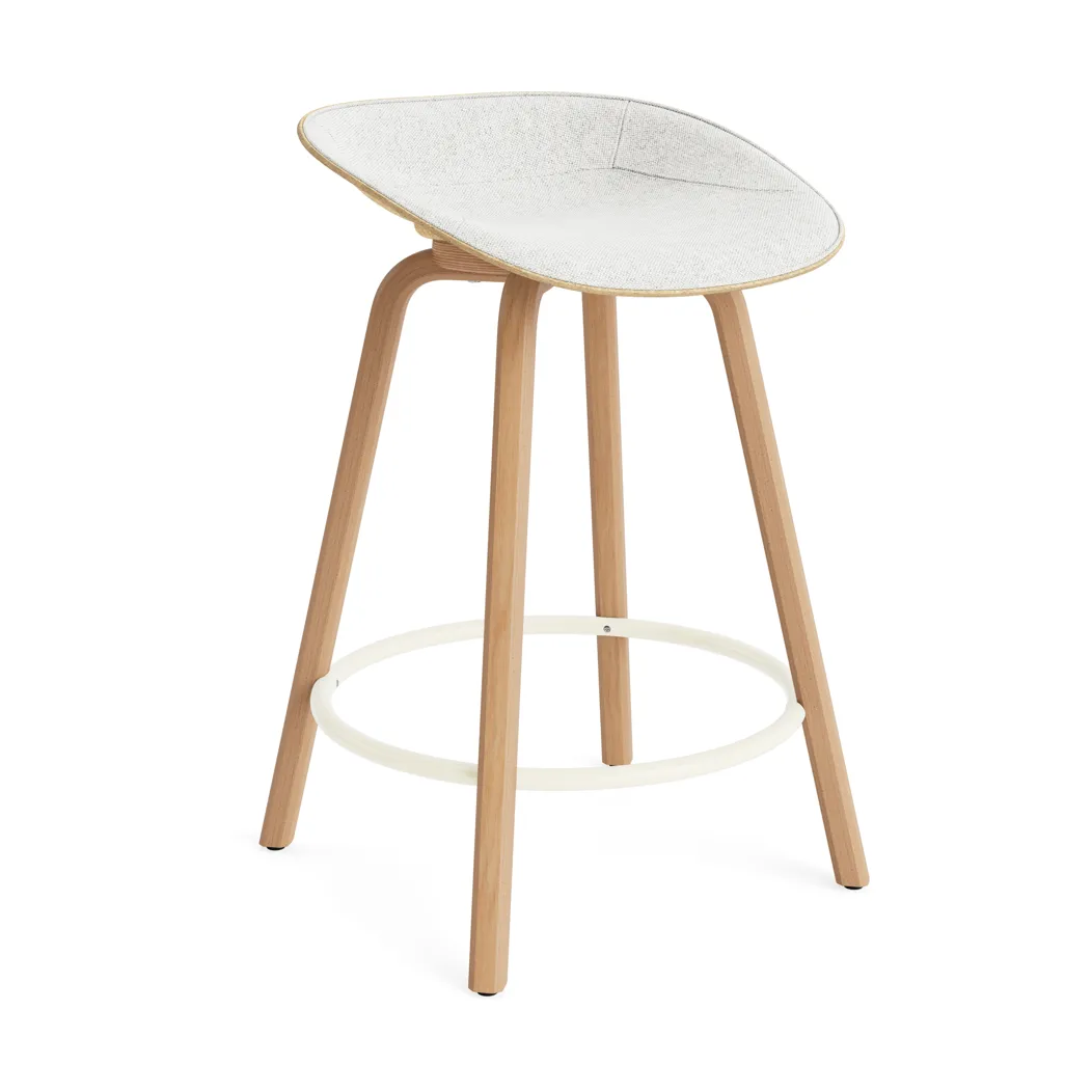 Mat バースツール フロントアップホルスター 65 cm, Hallingdal 110-jute-beech-cream steel Normann Copenhagen | ノーマンコペンハーゲン