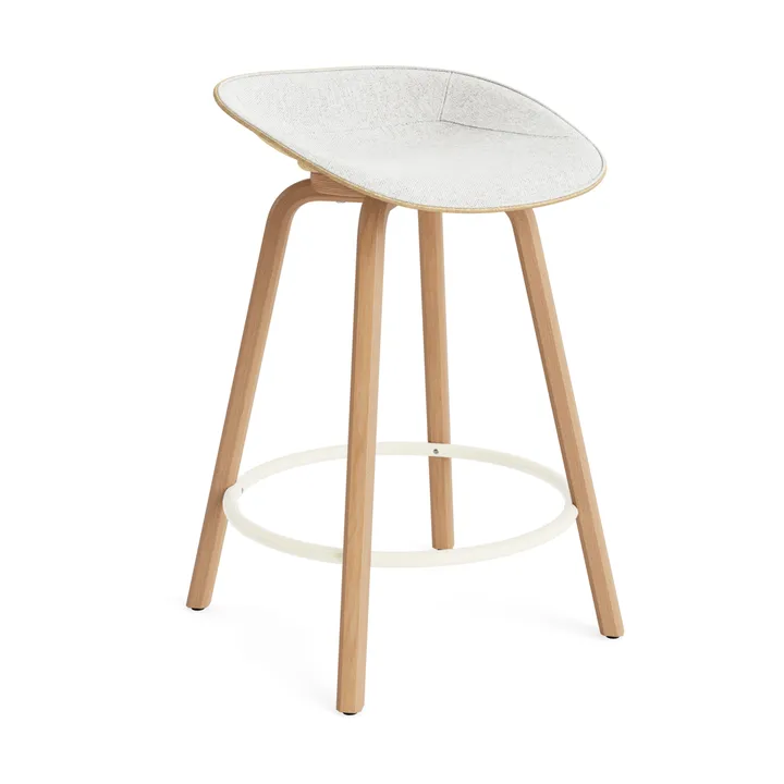 Mat バースツール フロントアップホルスター 65 cm - Hallingdal 110-jute-beech-cream steel - Normann Copenhagen | ノーマンコペンハーゲン