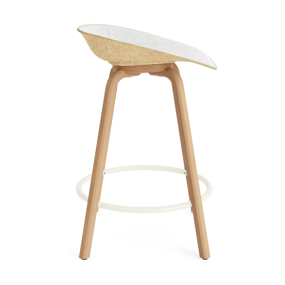 Mat バースツール フロントアップホルスター 65 cm, Hallingdal 110-jute-beech-cream steel Normann Copenhagen | ノーマンコペンハーゲン