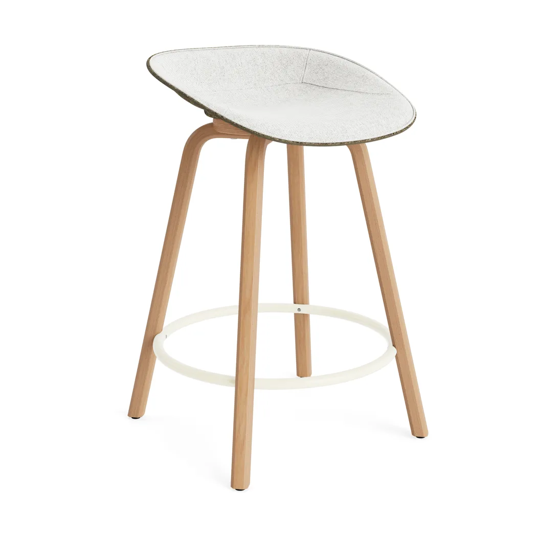 Mat バースツール フロントアップホルスター 65 cm, Hallingdal 110-seaweed-beech-cream steel Normann Copenhagen | ノーマンコペンハーゲン