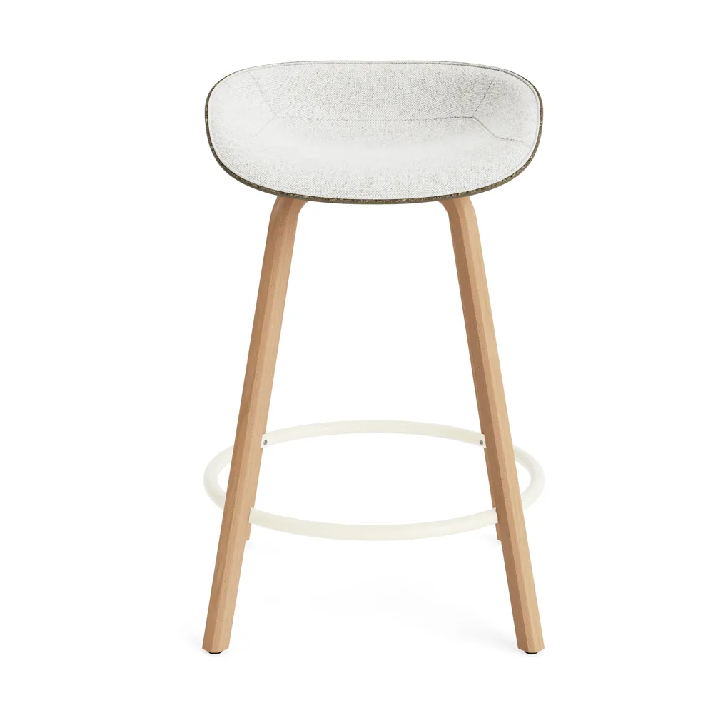Mat バースツール フロントアップホルスター 65 cm, Hallingdal 110-seaweed-beech-cream steel Normann Copenhagen | ノーマンコペンハーゲン