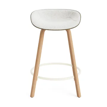 Mat バースツール フロントアップホルスター 65 cm - Hallingdal 110-seaweed-beech-cream steel - Normann Copenhagen | ノーマンコペンハーゲン