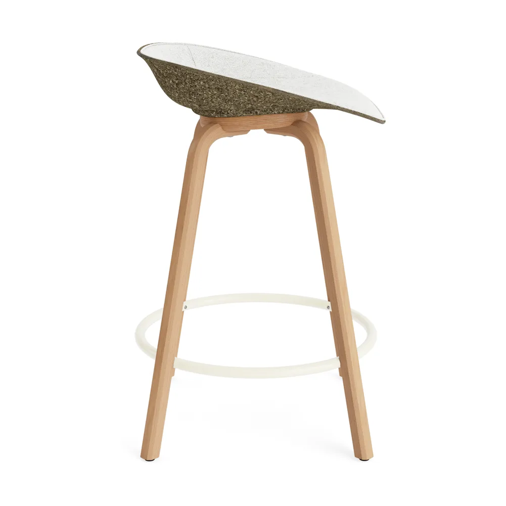 Mat バースツール フロントアップホルスター 65 cm, Hallingdal 110-seaweed-beech-cream steel Normann Copenhagen | ノーマンコペンハーゲン