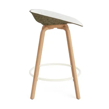 Mat バースツール フロントアップホルスター 65 cm - Hallingdal 110-seaweed-beech-cream steel - Normann Copenhagen | ノーマンコペンハーゲン