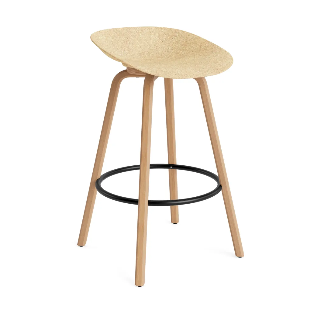 Mat バースツール 65 cm, Hemp-beech-black steel Normann Copenhagen | ノーマンコペンハーゲン