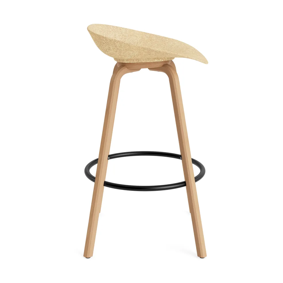 Mat バースツール 65 cm, Hemp-beech-black steel Normann Copenhagen | ノーマンコペンハーゲン
