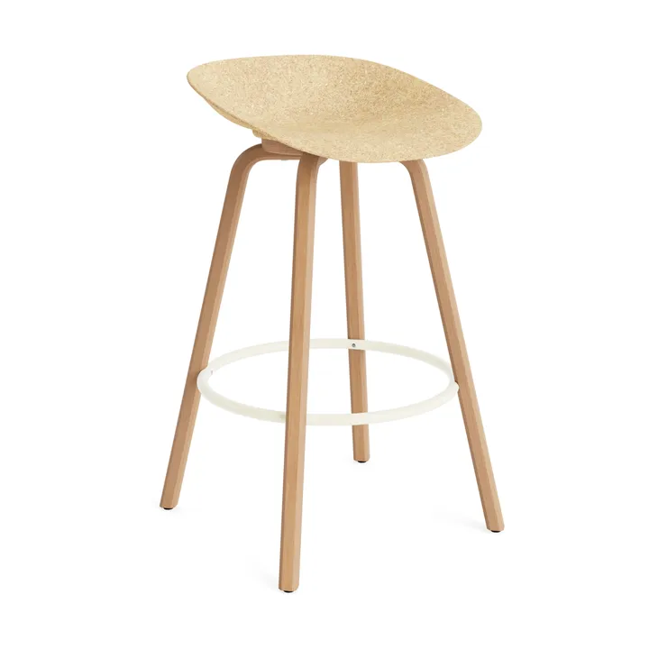 Mat バースツール 65 cm - Hemp-beech-cream steel - Normann Copenhagen | ノーマンコペンハーゲン