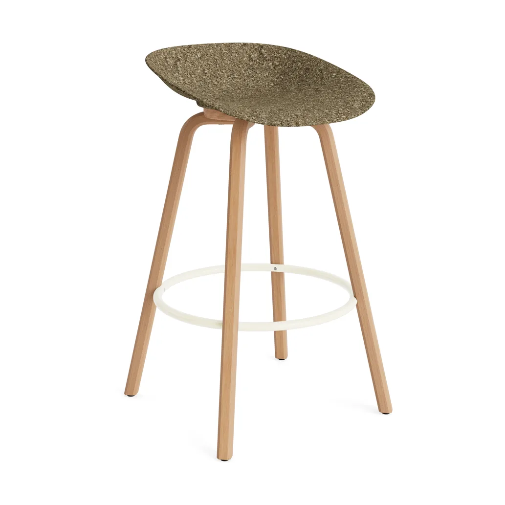 Mat バースツール 65 cm, Seaweed-beech-cream steel Normann Copenhagen | ノーマンコペンハーゲン