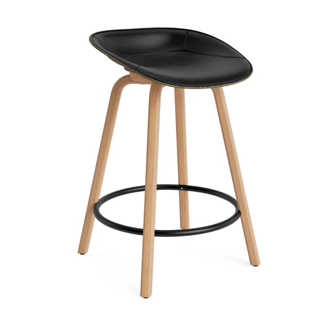Mat バースツール フロントアップホルスター 65 cm, Ultra 41599-seaweed-beech-black steel Normann Copenhagen | ノーマンコペンハーゲン
